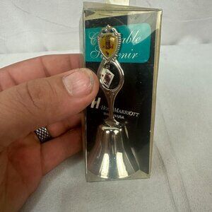 Silver-Plated Atlantic City Collectible Hand Bell In Box Made In USA Souvenir